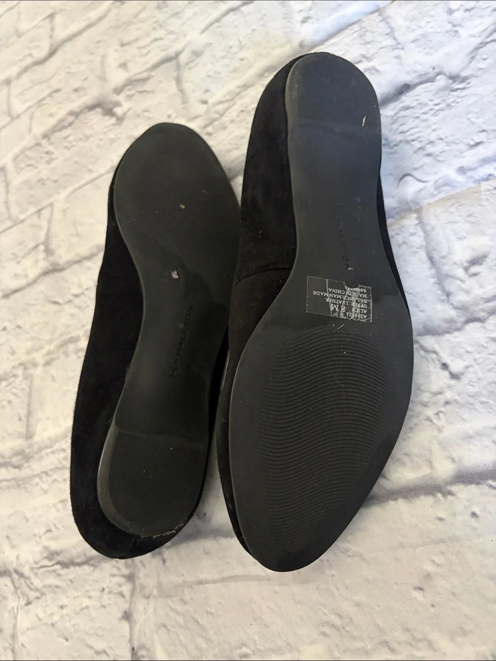H by Halston Black Suede Women's Ballet Flats